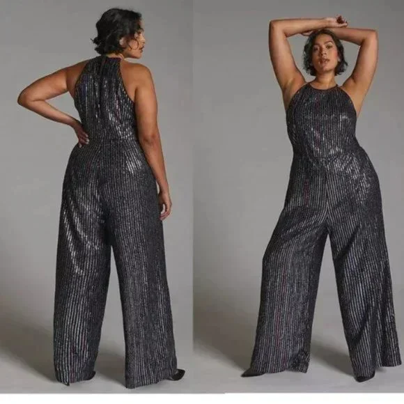 Anthropologie Maeve Disco Halter Jumpsuit size 14 new with tag nwt - Picture 5 of 8